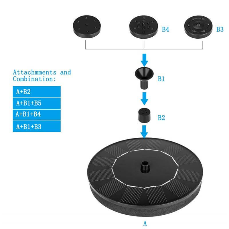 Floating Solar Powered Water Fountain