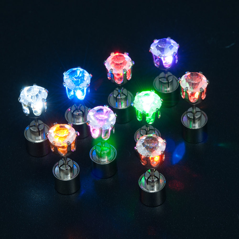 Korean Style LED Colorful Zircon Earrings