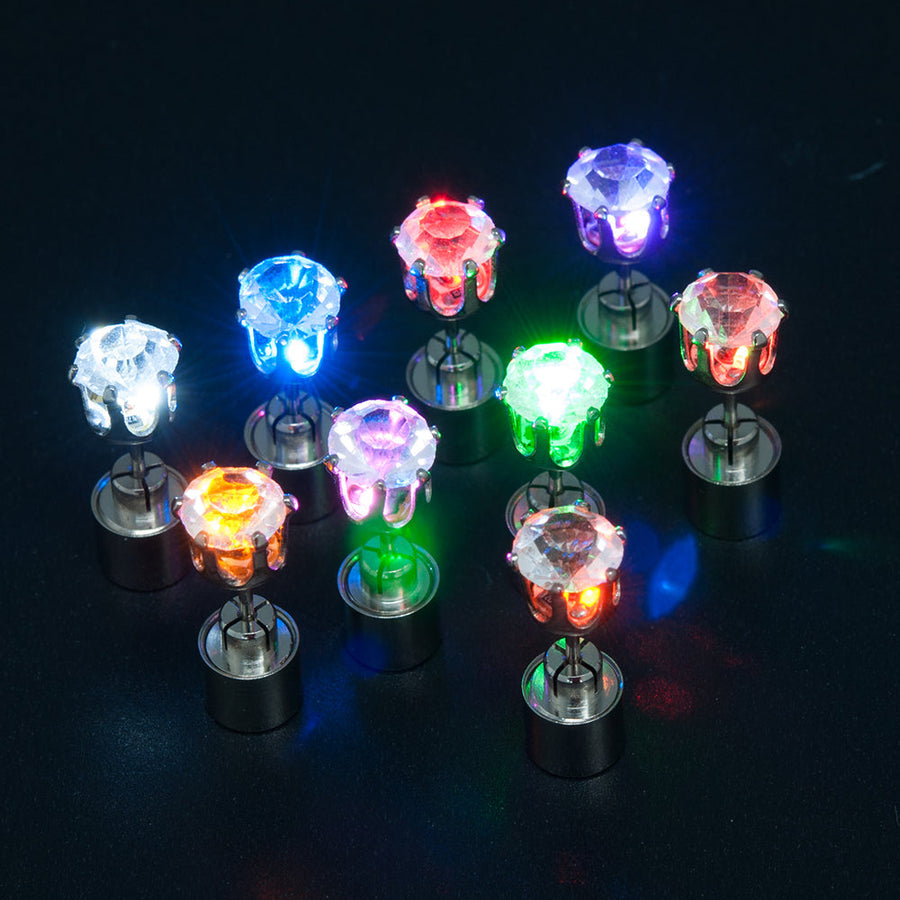 Korean Style LED Colorful Zircon Earrings - Image 6
