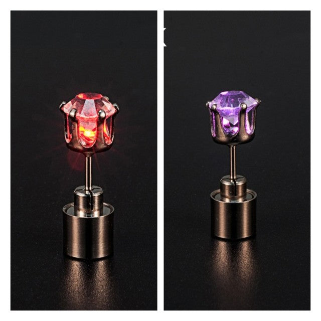 Korean Style LED Colorful Zircon Earrings - Image 10