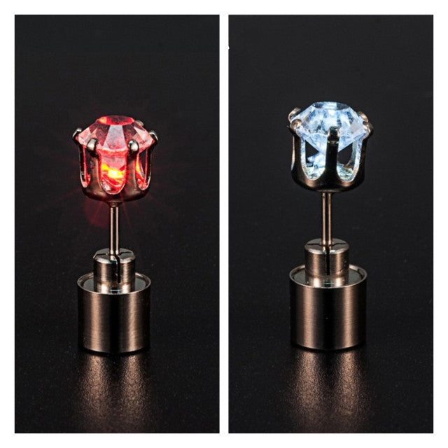 Korean Style LED Colorful Zircon Earrings - Image 11