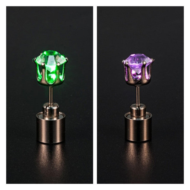 Korean Style LED Colorful Zircon Earrings