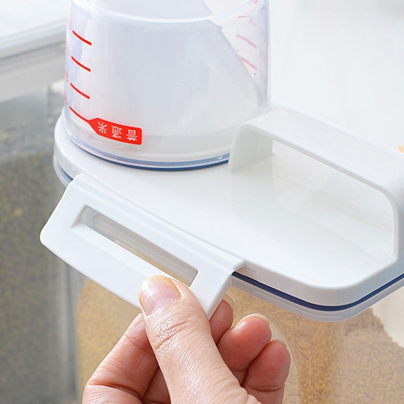 Measuring Cup Lid Cereal Grain Storage Dispenser - Image 2