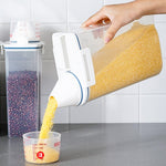 Measuring Cup Lid Cereal Grain Storage Dispenser