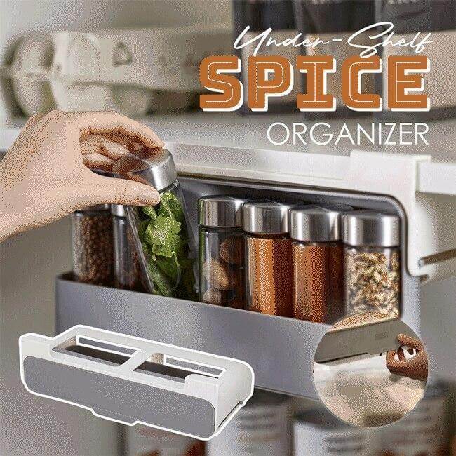 Kitchen Under-Shelf Spice Organizer - Image 1