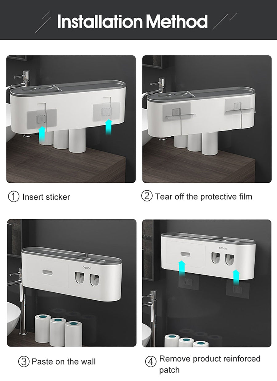 Automatic Toothpaste Squeezer Bathroom Storage Rack - Image 7