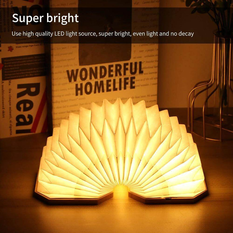 USB Rechargeable Retro Accordion Wooden LED Lamp - Image 13