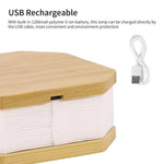 USB Rechargeable Retro Accordion Wooden LED Lamp