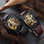 Elegant Self Winding Transparent Mechanical Men Watches