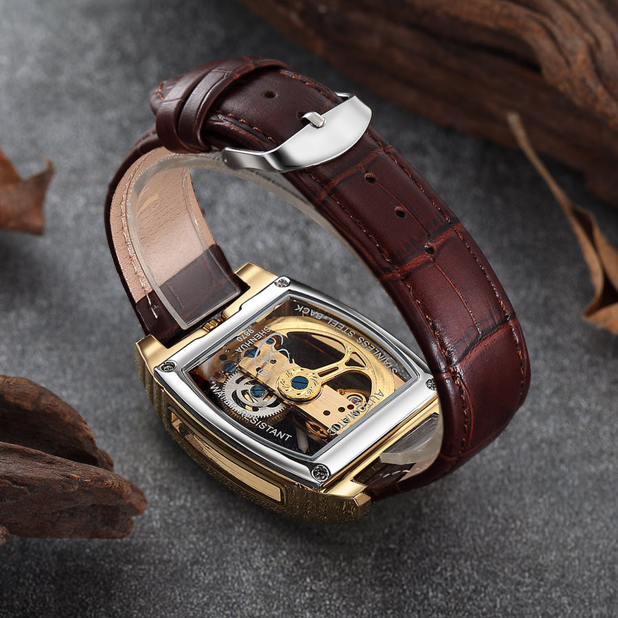 Elegant Self Winding Transparent Mechanical Men Watches - Image 3
