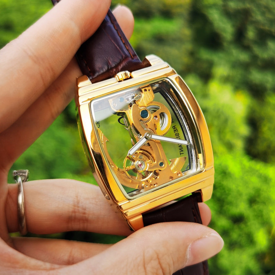 Elegant Self Winding Transparent Mechanical Men Watches - Image 2