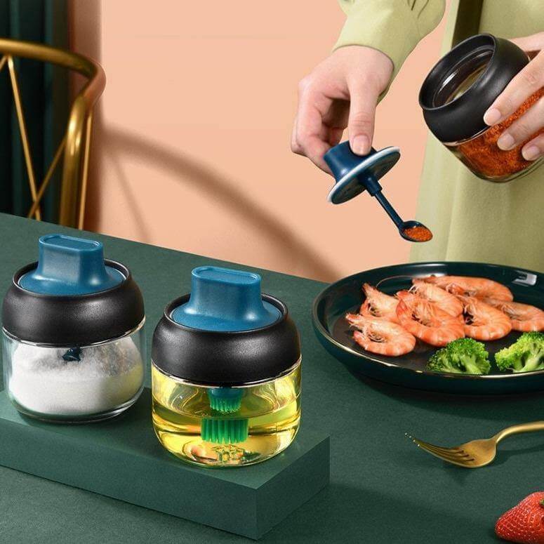 Salt and Pepper Seasoning Organizer Spice Jars - Image 1