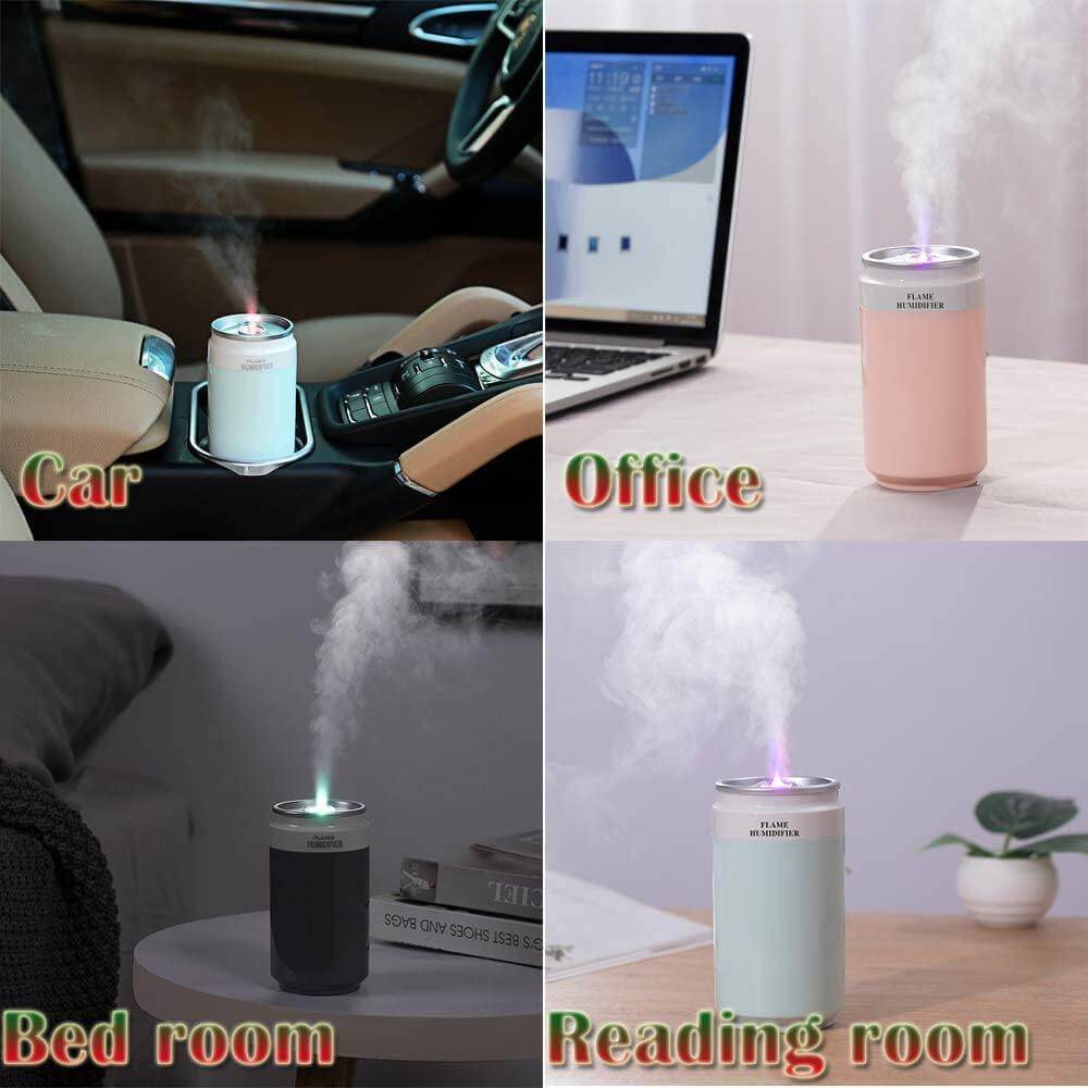 Portable Ultrasonic Bottle Air Humidifier with Mini Lamp