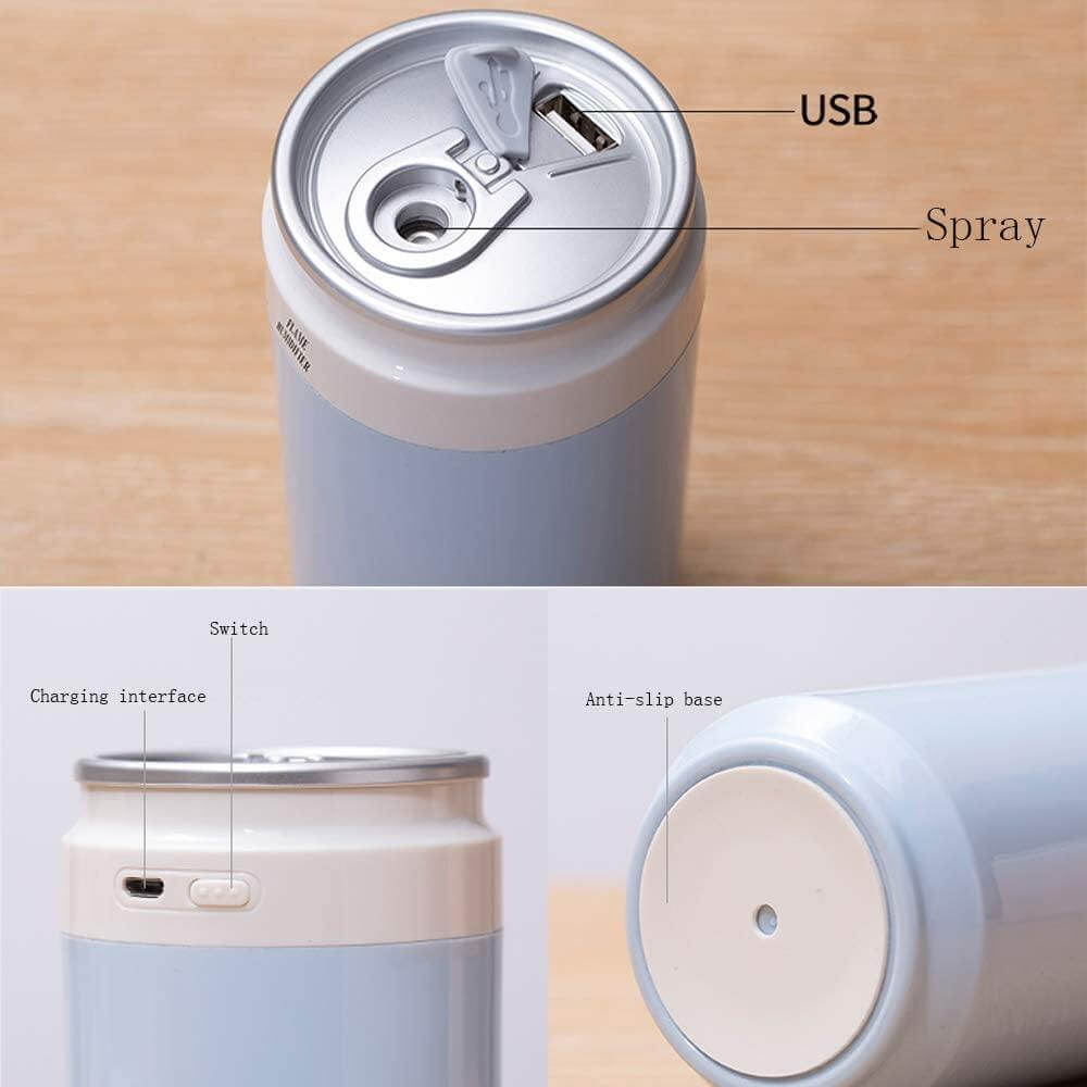 Portable Ultrasonic Bottle Air Humidifier with Mini Lamp