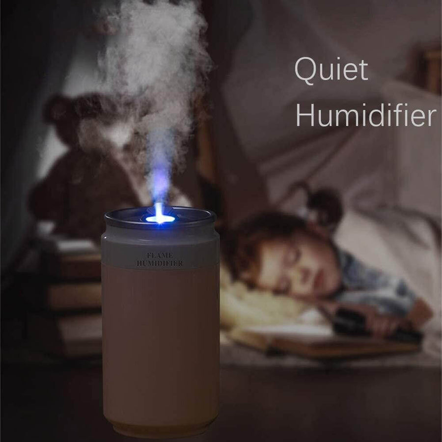 Portable Ultrasonic Bottle Air Humidifier with Mini Lamp - Image 1
