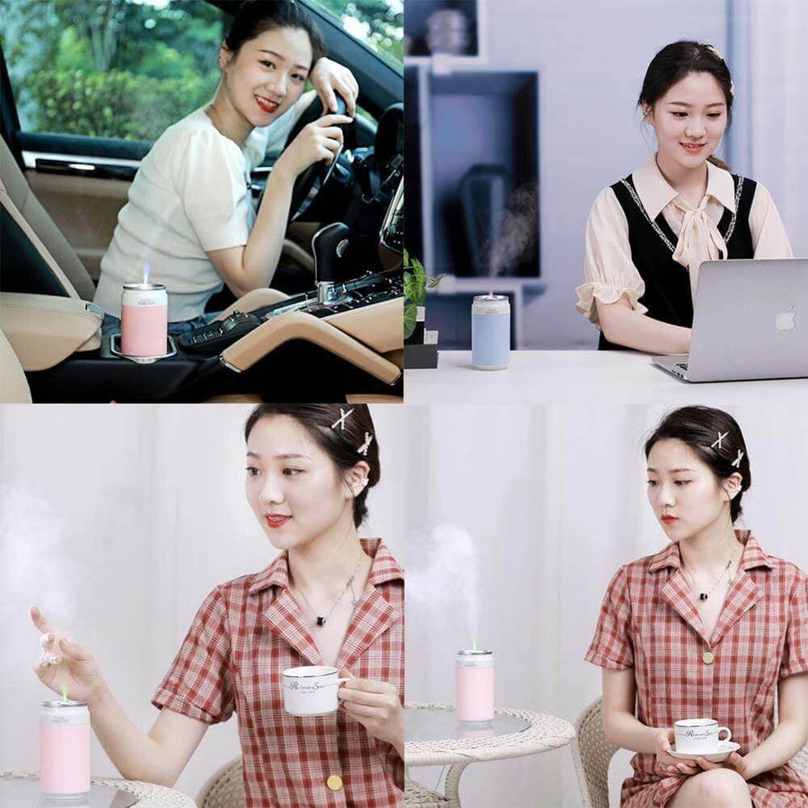 Portable Ultrasonic Bottle Air Humidifier with Mini Lamp - Image 9