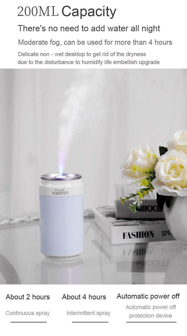Portable Ultrasonic Bottle Air Humidifier with Mini Lamp · Mavigadget