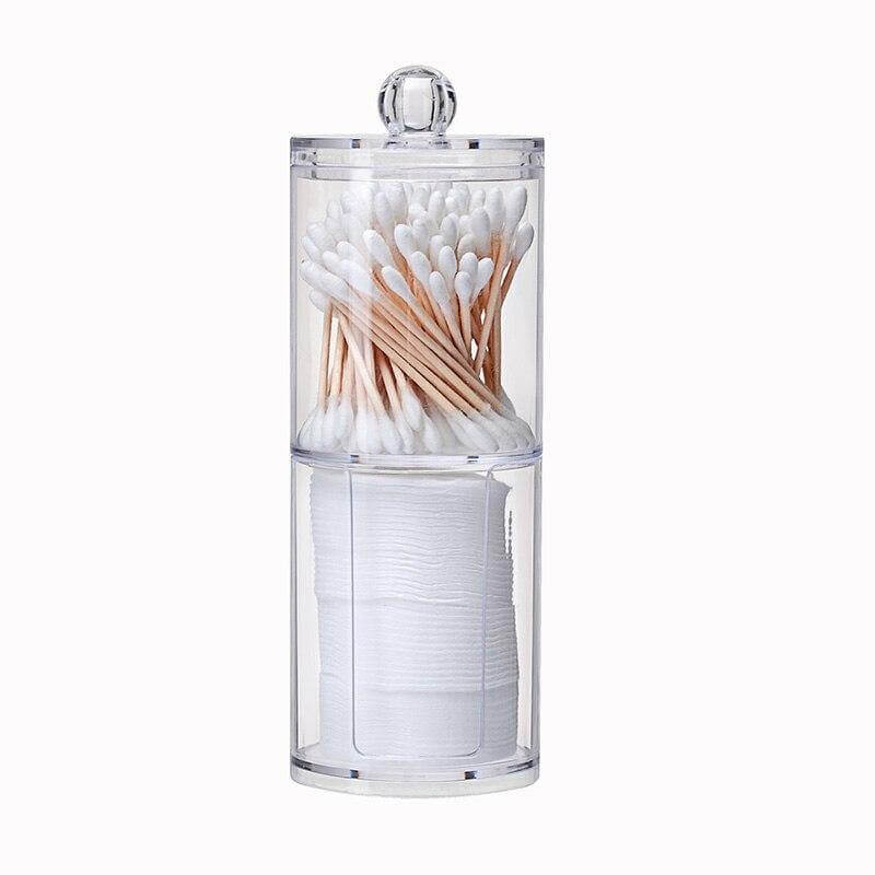 Transparent Round Style Makeup Cotton Box - Image 6