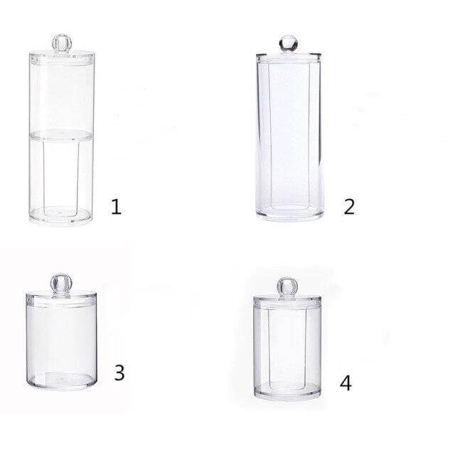 Transparent Round Style Makeup Cotton Box - Image 7