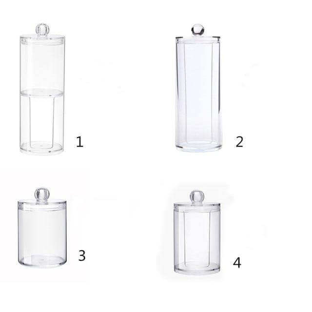 Transparent Round Style Makeup Cotton Box - Image 8