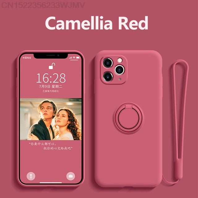 Silicone Case With Magnetic Ring Holder for iPhone - Image 10