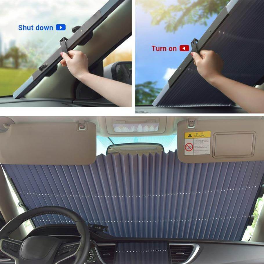 Car Retractable Automatic Windshield UV Blocking Sunshade