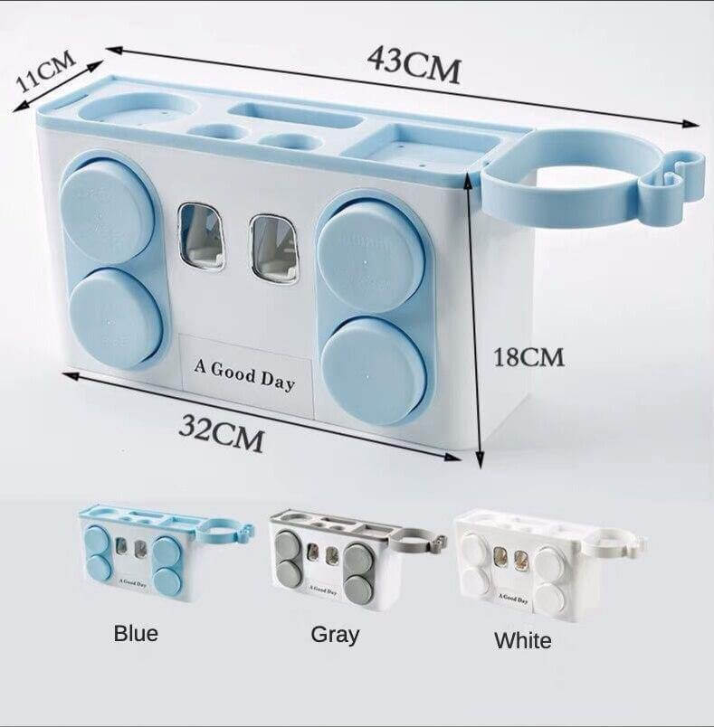 Wall Mount Multifunctional Bathroom Storage Rack - Image 4