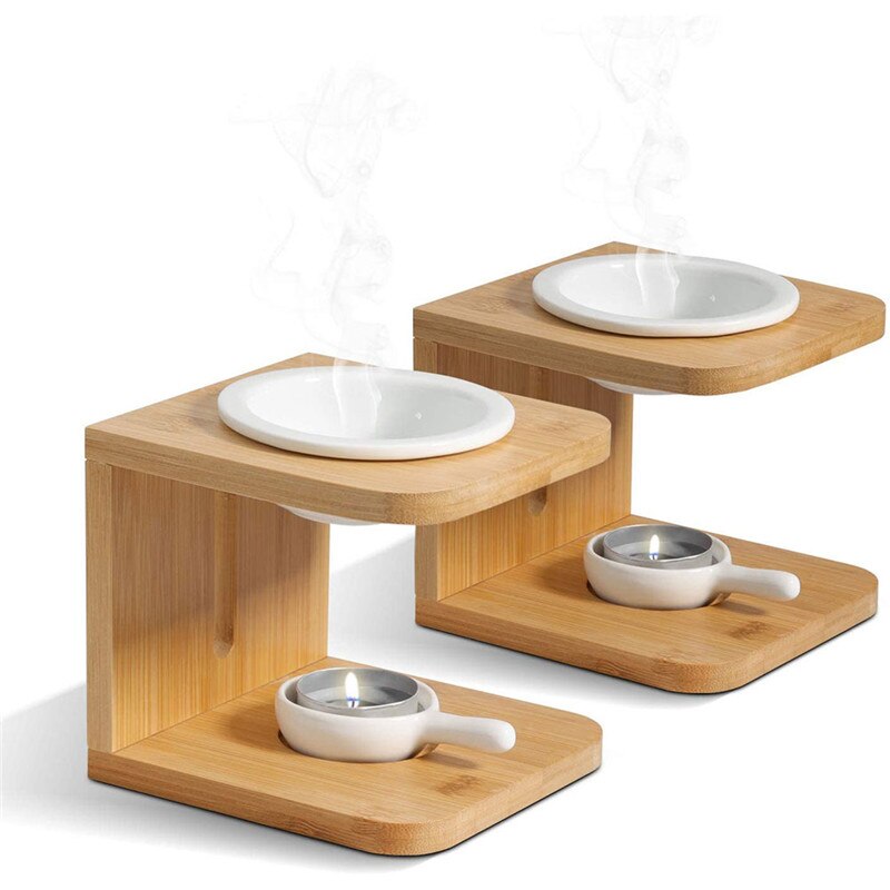 Natural Bamboo Candle Essential Oil Incense Burner - Image 5