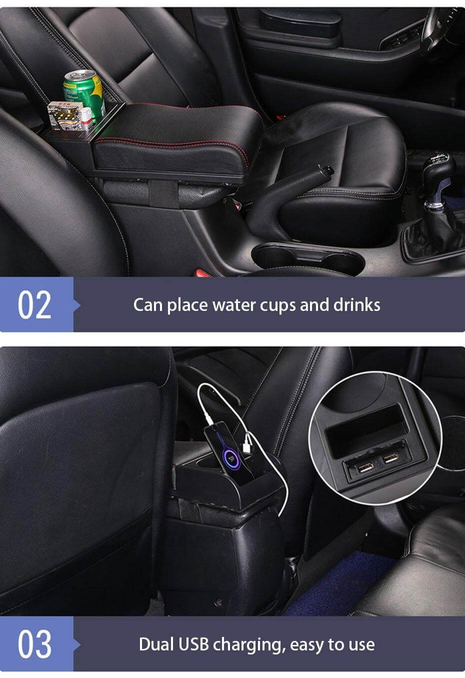 Multifunctional Universal Car Armrest Storage Box