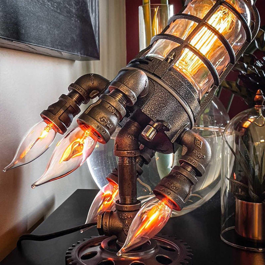 Rocket Ship Industrial Vintage Lamp - Image 1