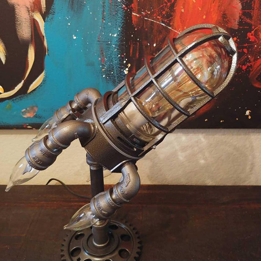 Rocket Ship Industrial Vintage Lamp - Image 3