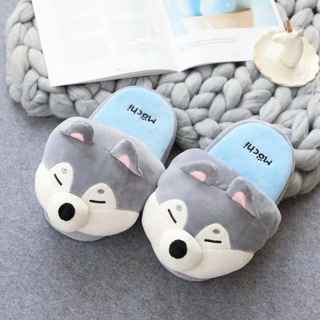 Cute Cartoon Puppy Cozy Indoor Slippers - Image 11