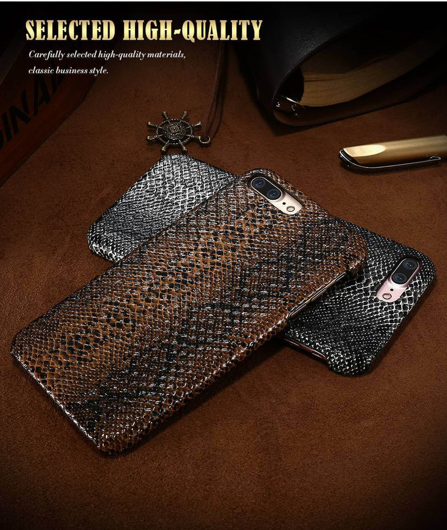 Luxury Crocodile Snake Leather Case For Iphone - Image 4