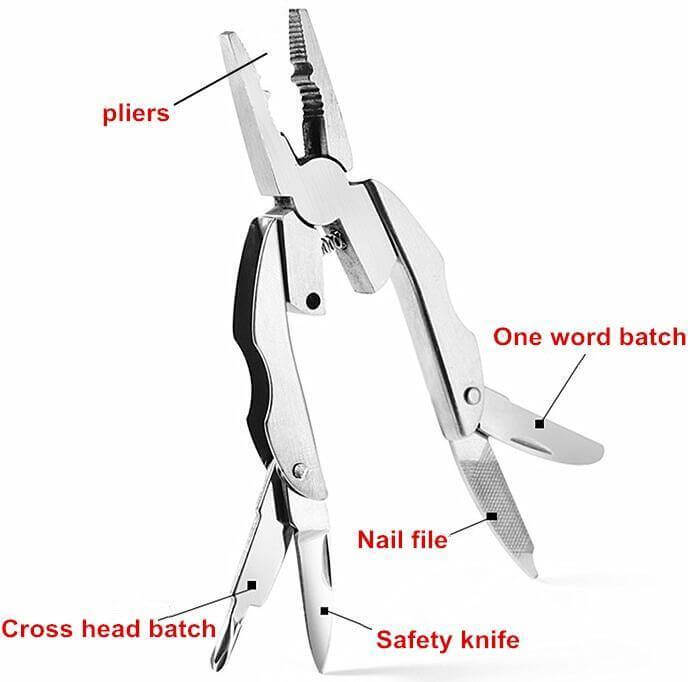 6in1 Foldable Travel Camping Keychain Tool Kit