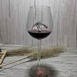 Built-in Shark Sea Wine Glasses