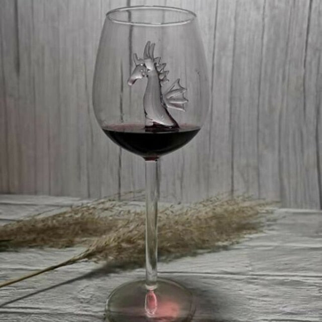 Built-in Shark Sea Wine Glasses