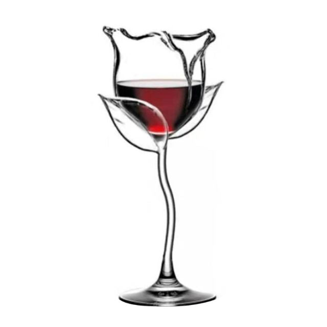 Fancy Rose Wine Glass - Image 2