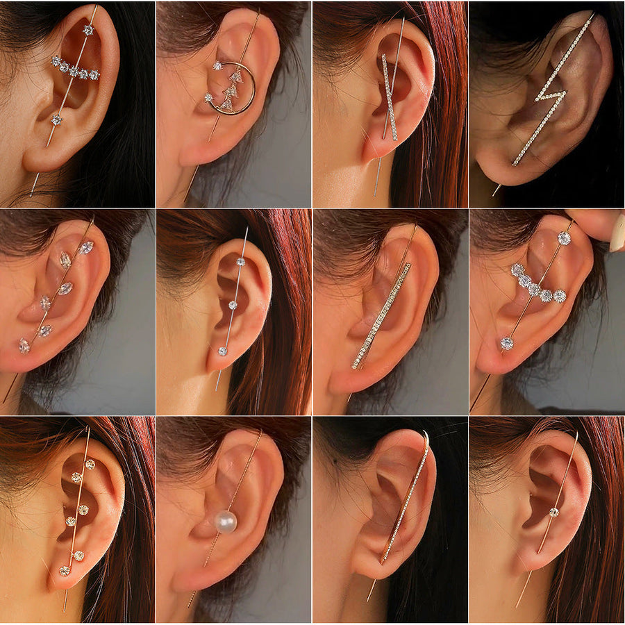 Crystal Vintage Long Wrap Earrings - Image 1