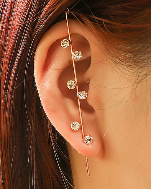 Crystal Vintage Long Wrap Earrings - Image 4