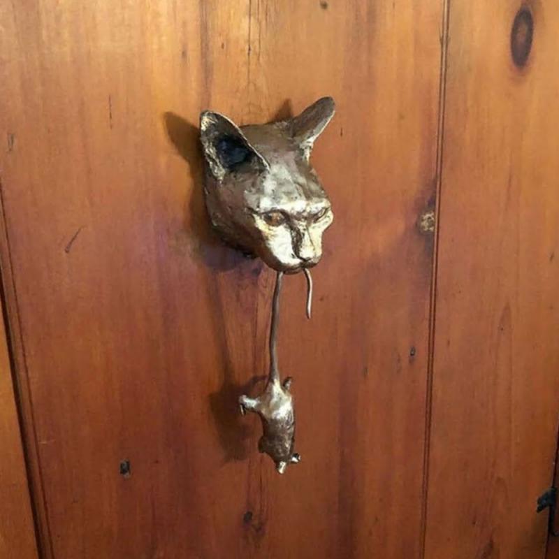 Creative Cat And Mouse Metal Door Knocker