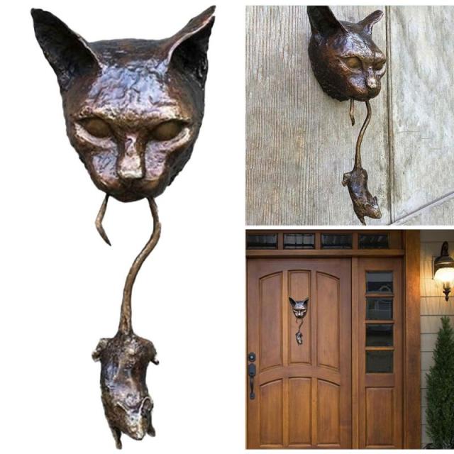 Creative Cat And Mouse Metal Door Knocker - Image 2