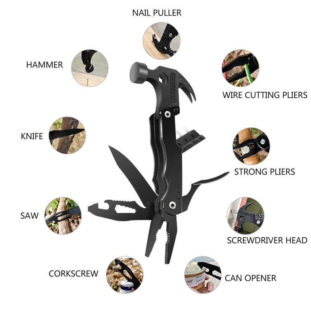 14in1 Portable Stainless Steel Outdoor Tool