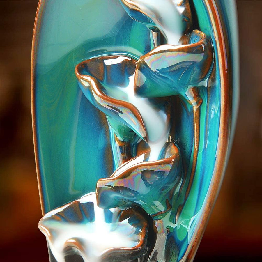 Ceramic Waterfall Backflow Yoga Incense Burner - Image 3