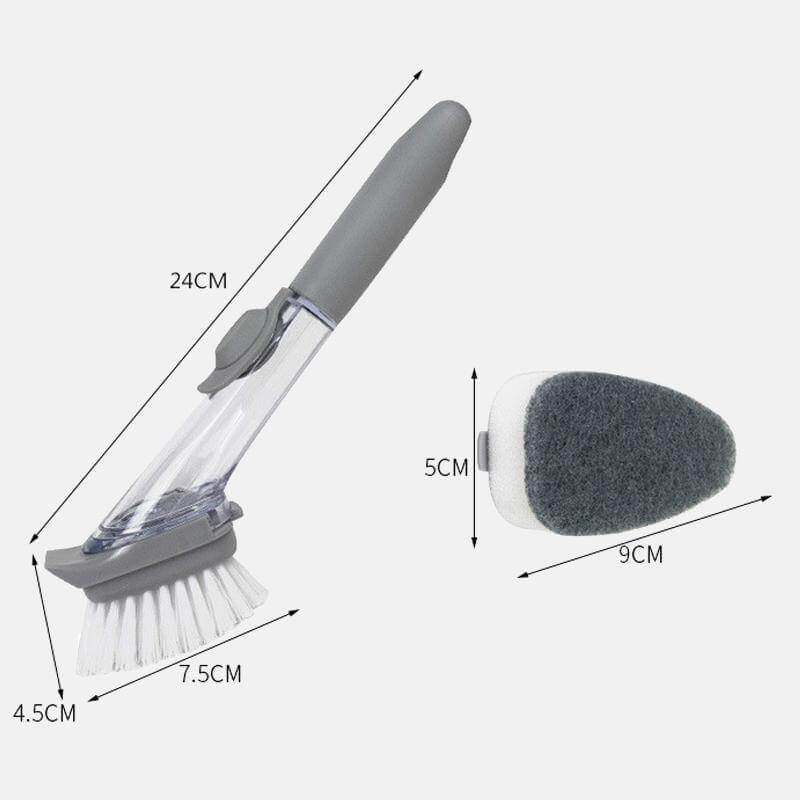 2in1 Liquid Dispenser Dish Washing Brush