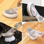 2in1 Liquid Dispenser Dish Washing Brush