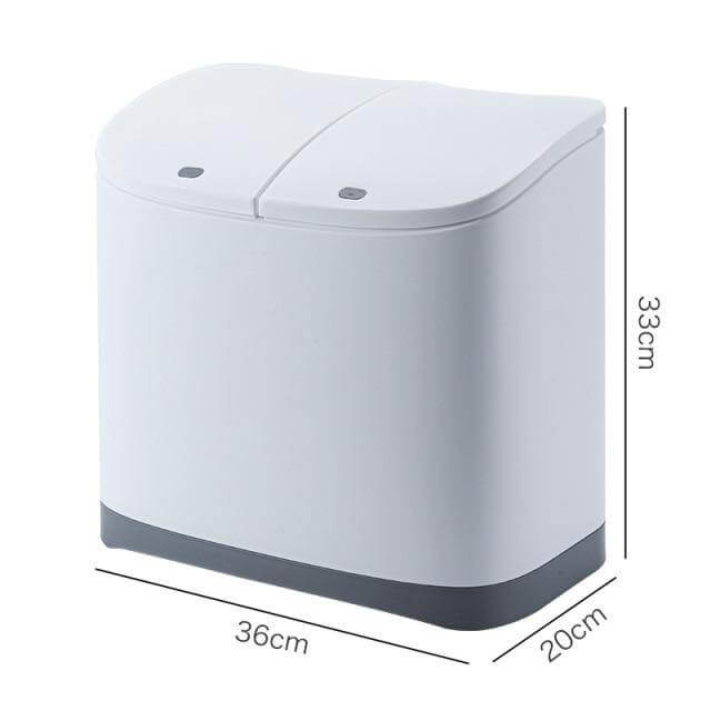 Large Double-Layer Garbage Can with Wheel - Image 5