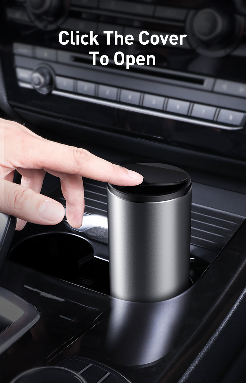 Elegant Mini Matte Car Trash Can