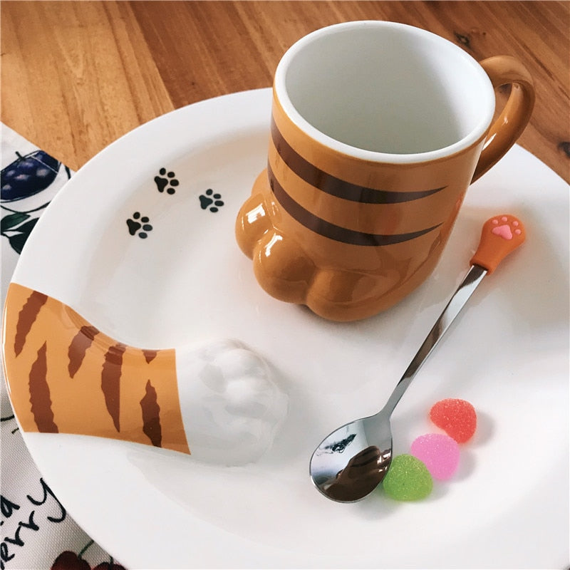 Cute Cat Paw Ceramic Coffee Mug - Image 4