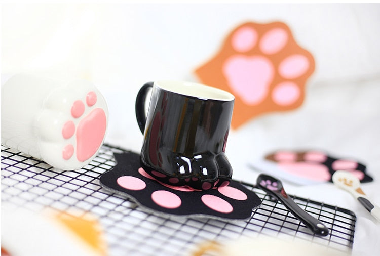 Cute Cat Paw Ceramic Coffee Mug - Image 11