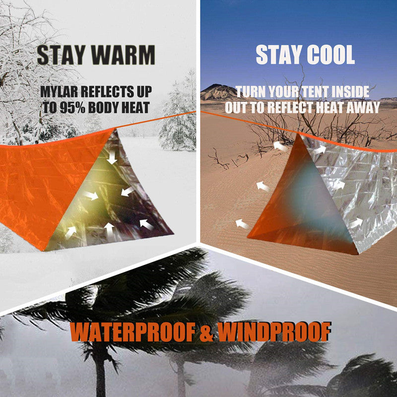 Camping Emergency Sleeping Bag Blanket Tent - Image 7
